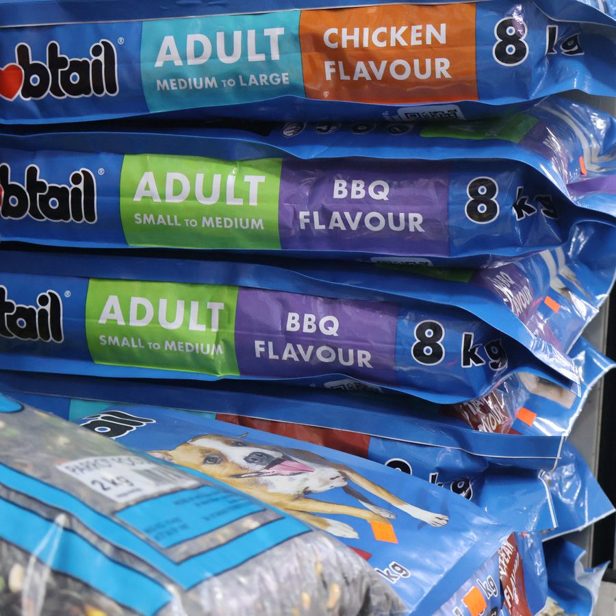 Bags of Bobtail dog food