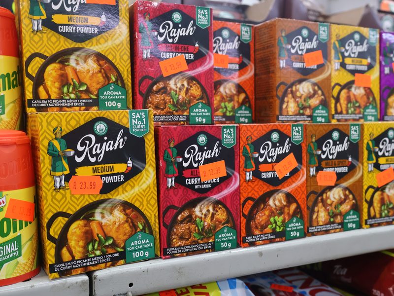 Rajah curry powder boxes
